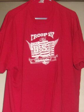 Troop 157 Boy Scouts Washington NJ Men's Red Shirt 3x
